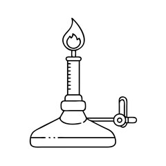 Obraz premium bunsen burner icon, bunsen burner vector illustration-simple illustration of bunsen burner, perfect for bunsen burner logos and icons
