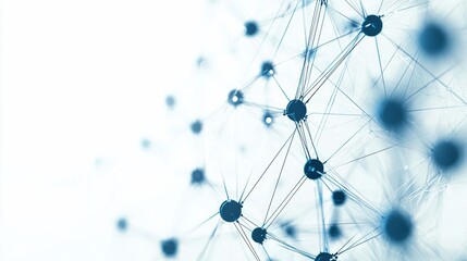 Minimalist abstract network visualization in blue tones fall setting