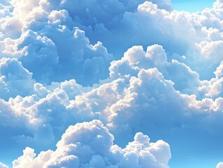 Cartoon clouds abstract background texture pattern seamless