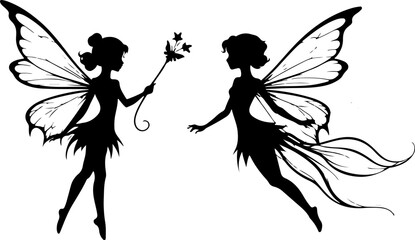 Fototapeta premium Two fairy silhouettes