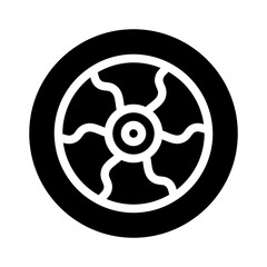 wheel glyph icon