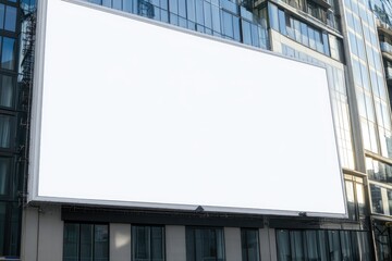 High Detail Picture of White Blank Billboard for Advertisement