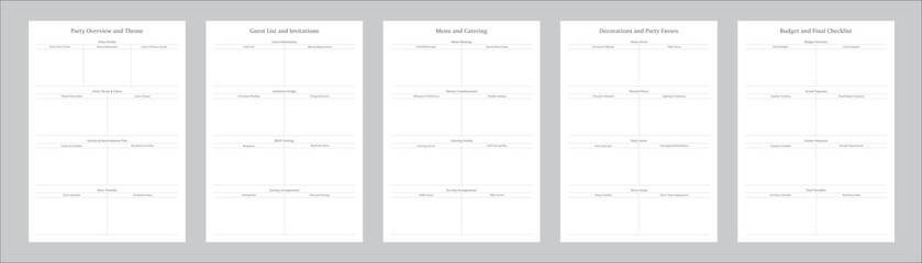 Event Planner Planning Pages for Organizing, Scheduling, Budgeting, Guest Lists, Task Management, &Timelines for Successful Events Parties Weddings Conferences Easy Printable Templates Set of 5 Pages