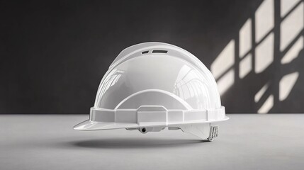 White Construction Helmet Mockup Celebrating Labor Safety Engineering Careers Development