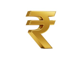 A shiny golden rupee symbol