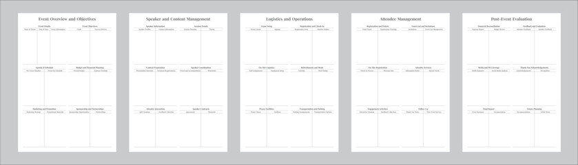 Event Planner Planning Pages for Organizing, Scheduling, Budgeting, Guest Lists, Task Management, &Timelines for Successful Events Parties Weddings Conferences Easy Printable Templates Set of 5 Pages