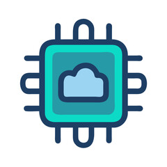 Obraz premium Stylish Edge Computing Icon