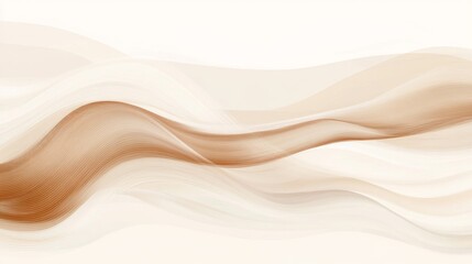 Obraz premium Abstract Beige and Brown Flowing Waves Background