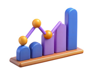 Obraz premium Business growth chart showing upward trend in finance and market data