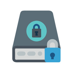 Obraz premium Encrypted Drive Technology Icon