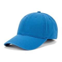 Fototapeta premium Blue baseball cap isolated on white background