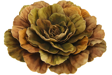 Fototapeta premium Velvet Rose: Autumn Hues, Fabric Flower