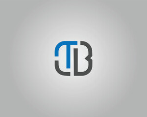 Abstract TB or BT Letter Initial Logo Design Vector Illustration