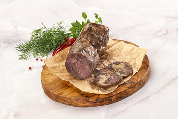 Kazy - traditional asian horse meat sausage