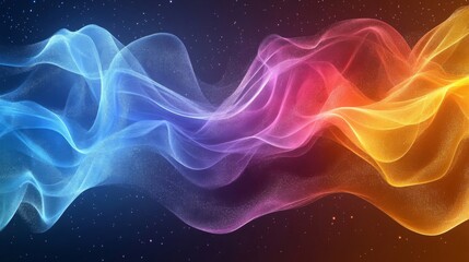 Fototapeta premium Abstract Colorful Wave Energy Flowing Through Space