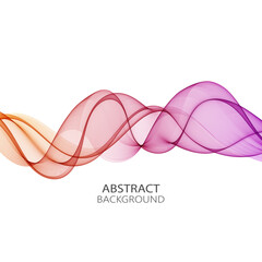 Orange purple horizontal wave lines, white background with transparent wave.