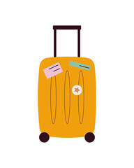 Suitcase. Color vector image on a white background.
