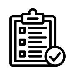 Fototapeta premium checklist line icon