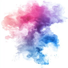 colorful smoke on white background