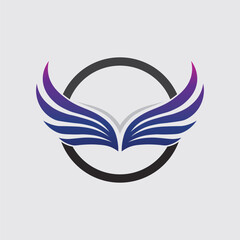 Wings logo and animal wings icon sign stock logo design graphic illustration