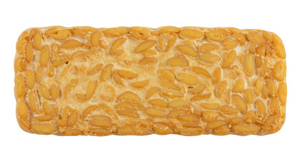 Delicious golden biscuit with intricate pattern appealing to snack lovers