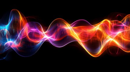 Abstract Glowing Wave Energy Flow