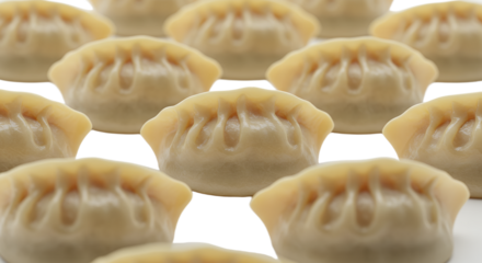 Delicious golden dumplings freshly prepared for culinary enjoyment