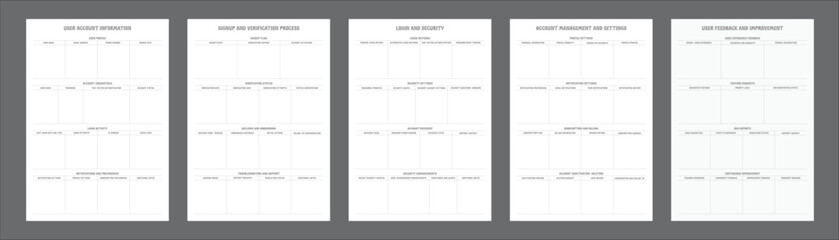 Sign Up Planning Page provide an organized amp manage your account details Sign In Note Template Set of 5 Pages
