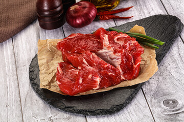 Raw beef meat for cooking