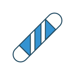 Snowboard  vector icon stock illustration