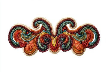 Vibrant Embroidered Textile Design