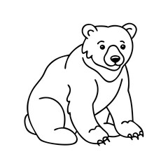 bear icon, bear vector illustration-simple illustration of bear, perfect for bear logos and icons