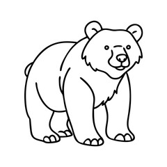 bear icon, bear vector illustration-simple illustration of bear, perfect for bear logos and icons