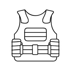 Obraz premium bulletproof vest icon, bulletproof vest vector illustration-simple illustration of bulletproof vest, perfect for bulletproof vest logos and icons