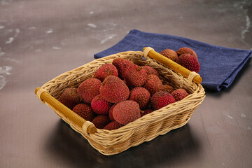 Sweet juicy tropical fruit lychee