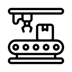 assembly line line icon