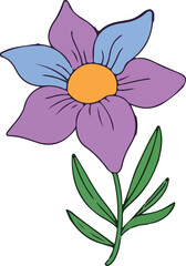 vector illustration of a pink flower