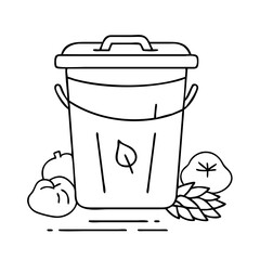 compost bin icon, compost bin vector illustration-simple illustration of compost bin, perfect for compost bin logos and icons