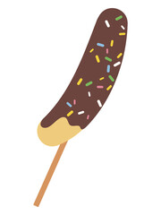 チョコバナナのイラスト