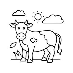 cow icon, cow vector illustration-simple illustration of cow, perfect for cow logos and icons