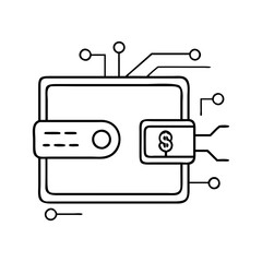 digital wallet icon, digital wallet vector illustration-simple illustration of digital wallet, perfect for digital wallet logos and icons