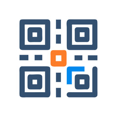 QR Code Icon for Mobile Technology