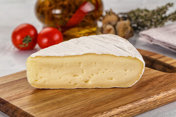 Soft brie cheese with mold