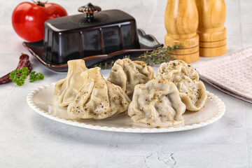 Georgian stuffed meat dumplings Khinkali