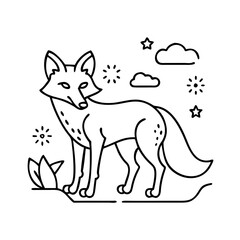 fox icon, fox vector illustration-simple illustration of fox, perfect for fox logos and icons