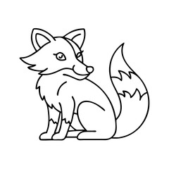 fox icon, fox vector illustration-simple illustration of fox, perfect for fox logos and icons