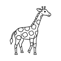 giraffe icon, giraffe vector illustration-simple illustration of giraffe, perfect for giraffe logos and icons