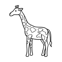 giraffe icon, giraffe vector illustration-simple illustration of giraffe, perfect for giraffe logos and icons