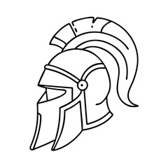 gladiator helmet icon, gladiator helmet vector illustration-simple illustration of gladiator helmet, perfect for gladiator helmet logos and icons