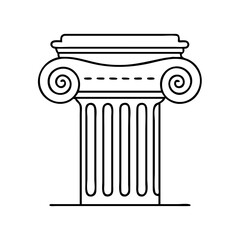 greek column icon, greek column vector illustration-simple illustration of greek column, perfect for greek column logos and icons